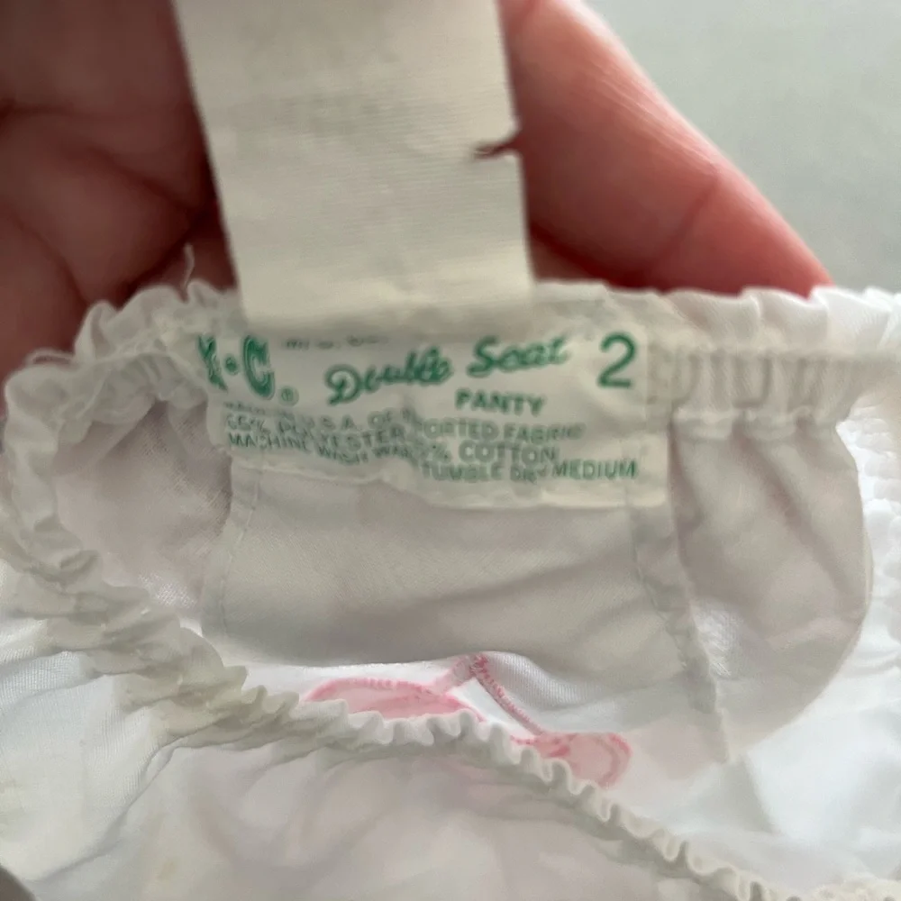 Vintage early 90”s Mullins Square ballet shoes diaper cover 6-12 mos